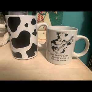 Cow print coffee cups